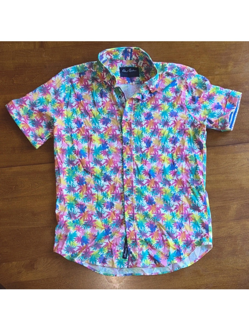 Robert Graham Modern Americana Tailored Fit  Floral Abstract Shirt Mens M